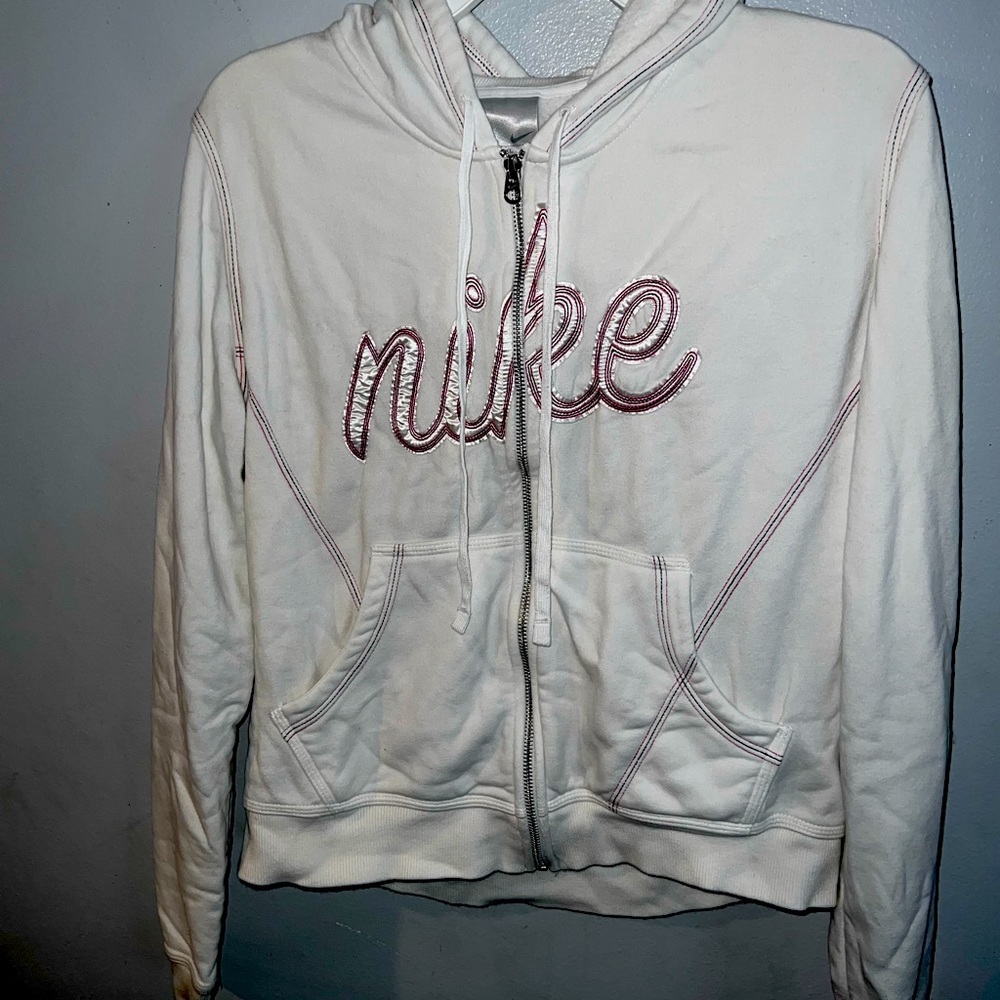Girls XL White Zip up Sweatshirt/Hoodie XL